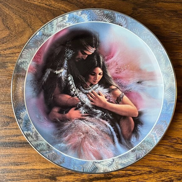 Lee Bogle The Heart's Desire Plate #6 in Soul Mates Collection Native American - Picture 2 of 8